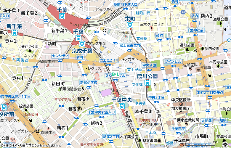 メガネスーパー 京成千葉店付近の地図